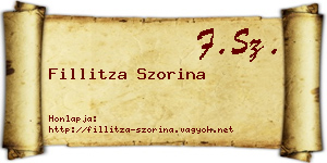 Fillitza Szorina névjegykártya